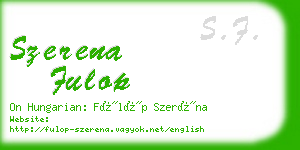 szerena fulop business card